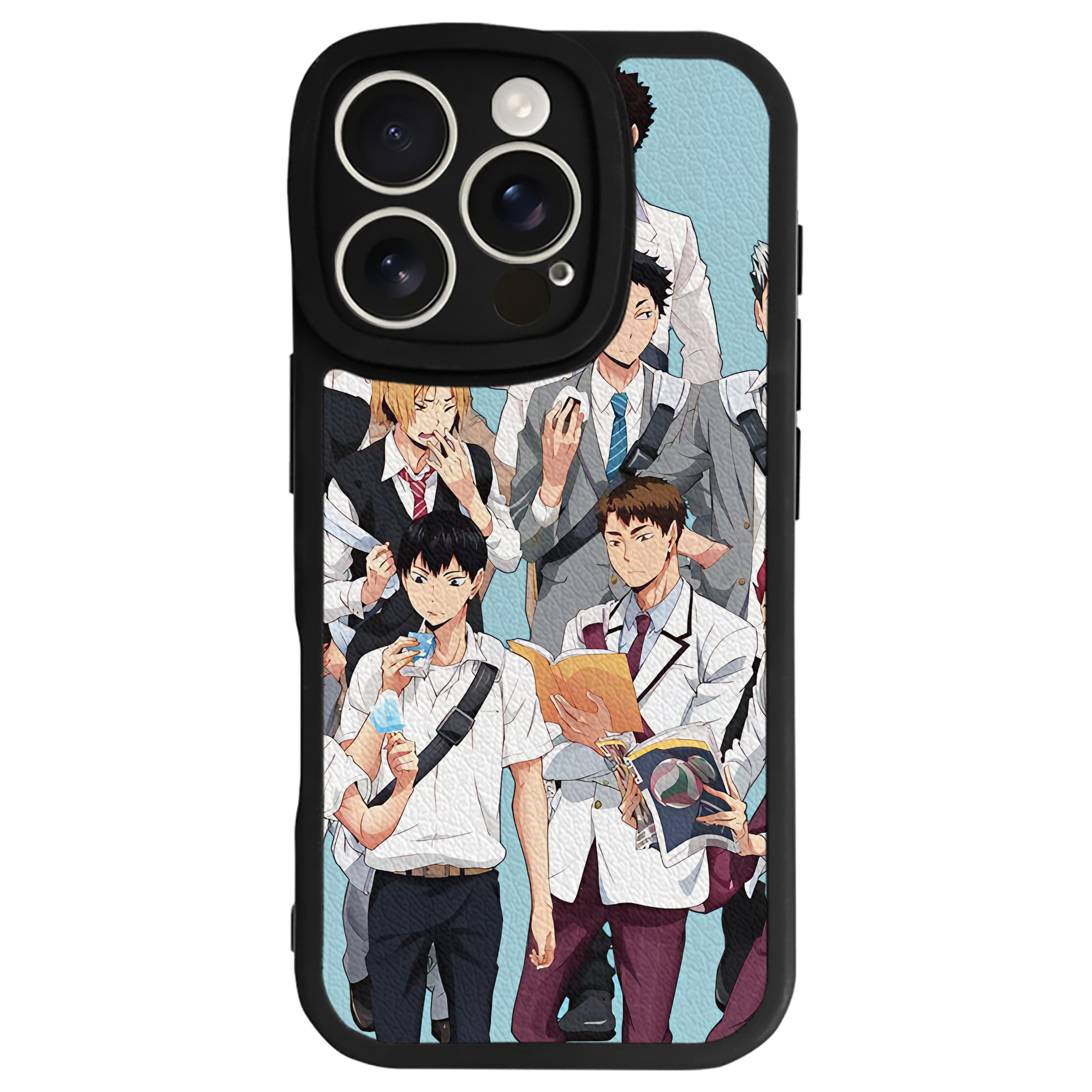 （画像用） ハイキュー!! Haikyu!! 【iPhone 16シリーズ対応】シリコンスマホケース（レザー調） 材質：シリコン